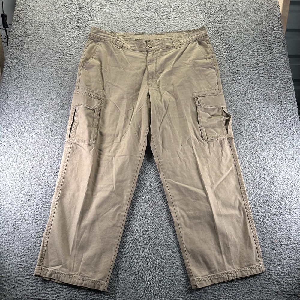 Outdoor Life Pant Mens 40x30 Brown Cotton Cargo Straight Leg Utility Workwear